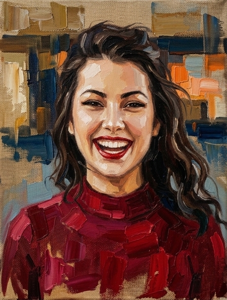 Retrato a óleo gerado a partir da foto — Atelier by Malta