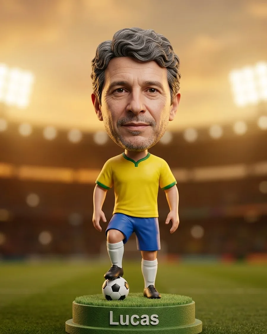 Torcedor transformado em craque colecionável da Seleção Brasileira na amarelinha